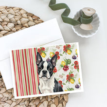 Load image into Gallery viewer, Boston Terrier Vegetables Greeting Cards Pack of 8