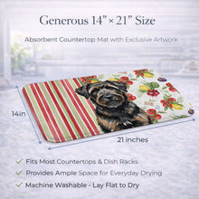 Load image into Gallery viewer, Brindle Bouvier des Flandres Vegetables Dish Drying Mat