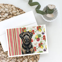 Load image into Gallery viewer, Brindle Bouvier des Flandres Vegetables Greeting Cards Pack of 8