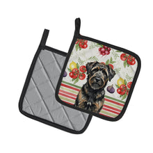 Load image into Gallery viewer, Brindle Bouvier des Flandres Vegetables Pair of Pot Holders