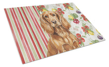 Load image into Gallery viewer, Boykin Spaniel Vegetables Glass Cutting Board
