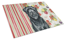 Load image into Gallery viewer, Black Briard Vegetables Glass Cutting Board