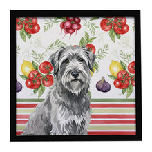 Load image into Gallery viewer, Gray Briard Vegetables Framed Metal Print
