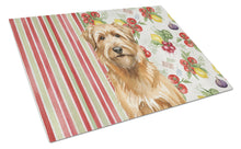 Load image into Gallery viewer, Tawny Briard Vegetables Glass Cutting Board