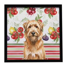 Load image into Gallery viewer, Tawny Briard Vegetables Framed Metal Print