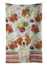 Load image into Gallery viewer, Orange and White Brittany Vegetables Kitchen Towel