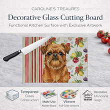 Load image into Gallery viewer, Belge Brussels Griffon Vegetables Glass Cutting Board