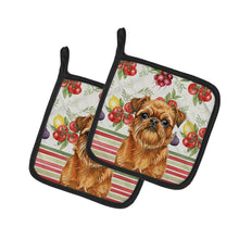Load image into Gallery viewer, Belge Brussels Griffon Vegetables Pair of Pot Holders