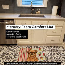 Load image into Gallery viewer, Belge Brussels Griffon Vegetables Memory Foam Kitchen Mat