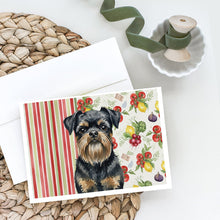 Load image into Gallery viewer, Black and Tan Brussels Griffon Vegetables Greeting Cards Pack of 8