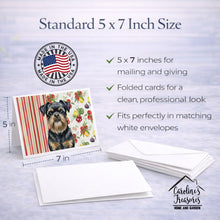 Load image into Gallery viewer, Black and Tan Brussels Griffon Vegetables Greeting Cards Pack of 8