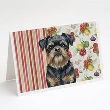 Load image into Gallery viewer, Black and Tan Brussels Griffon Vegetables Greeting Cards Pack of 8