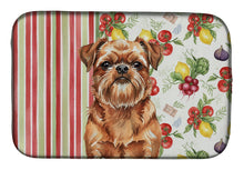 Load image into Gallery viewer, Red Brussels Griffon Vegetables Dish Drying Mat