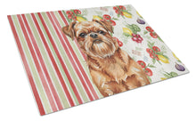 Load image into Gallery viewer, Red Brussels Griffon Vegetables Glass Cutting Board