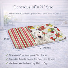 Load image into Gallery viewer, White Bull Terrier Vegetables Dish Drying Mat