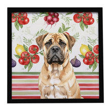 Load image into Gallery viewer, Bullmastiff Vegetables Framed Metal Print