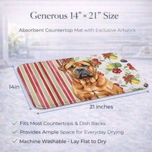 Load image into Gallery viewer, Red Bullmastiff Vegetables Dish Drying Mat