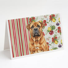 Load image into Gallery viewer, Red Bullmastiff Vegetables Greeting Cards Pack of 8