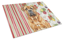 Load image into Gallery viewer, Red Bullmastiff Vegetables Glass Cutting Board