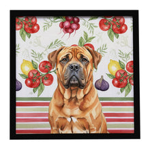 Load image into Gallery viewer, Red Bullmastiff Vegetables Framed Metal Print
