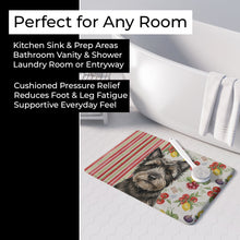 Load image into Gallery viewer, Black Cairn Terrier Vegetables Memory Foam Kitchen Mat