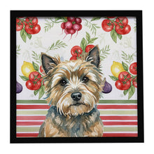 Load image into Gallery viewer, Cairn Terrier Vegetables Framed Metal Print