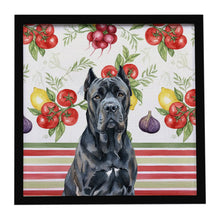 Load image into Gallery viewer, Cane Corso Vegetables Framed Metal Print
