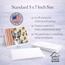 Load image into Gallery viewer, Blue Merle Cardigan Welsh Corgi Vegetables Greeting Cards Pack of 8