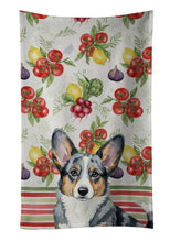 Load image into Gallery viewer, Blue Merle Cardigan Welsh Corgi Vegetables Kitchen Towel