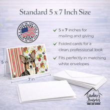Load image into Gallery viewer, Brindle Cardigan Welsh Corgi Vegetables Greeting Cards Pack of 8