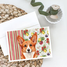 Load image into Gallery viewer, Red Cardigan Welsh Corgi Vegetables Greeting Cards Pack of 8