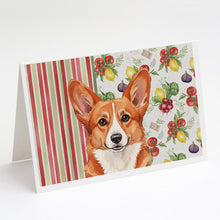 Load image into Gallery viewer, Red Cardigan Welsh Corgi Vegetables Greeting Cards Pack of 8