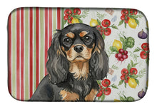 Load image into Gallery viewer, Black and Tan Cavalier Spaniel Vegetables Dish Drying Mat