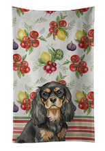 Load image into Gallery viewer, Black and Tan Cavalier Spaniel Vegetables Kitchen Towel