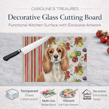 Load image into Gallery viewer, Blenheim Cavalier Spaniel Vegetables Glass Cutting Board