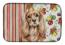 Load image into Gallery viewer, Ruby Cavalier Spaniel Vegetables Dish Drying Mat