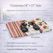 Load image into Gallery viewer, Tricolor Cavalier Spaniel Vegetables Dish Drying Mat