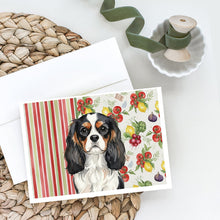 Load image into Gallery viewer, Tricolor Cavalier Spaniel Vegetables Greeting Cards Pack of 8
