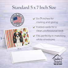 Load image into Gallery viewer, Tricolor Cavalier Spaniel Vegetables Greeting Cards Pack of 8