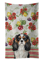 Load image into Gallery viewer, Tricolor Cavalier Spaniel Vegetables Kitchen Towel
