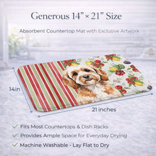 Load image into Gallery viewer, Cavapoo Vegetables Dish Drying Mat