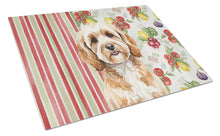 Load image into Gallery viewer, Cavapoo Vegetables Glass Cutting Board