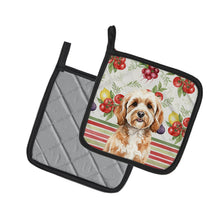 Load image into Gallery viewer, Cavapoo Vegetables Pair of Pot Holders