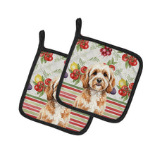 Load image into Gallery viewer, Cavapoo Vegetables Pair of Pot Holders