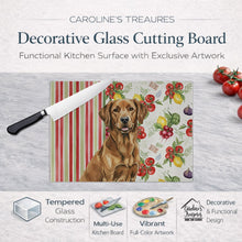 Load image into Gallery viewer, Chesapeake Bay Retriever Vegetables Glass Cutting Board