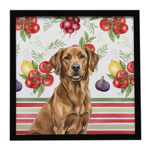 Load image into Gallery viewer, Chesapeake Bay Retriever Vegetables Framed Metal Print