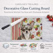 Load image into Gallery viewer, Chihuahua Vegetables Glass Cutting Board