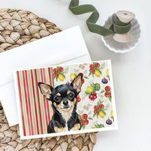 Load image into Gallery viewer, Black and Tan Chihuahua Vegetables Greeting Cards Pack of 8