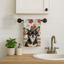Load image into Gallery viewer, Black and Tan Chihuahua Vegetables Kitchen Towel