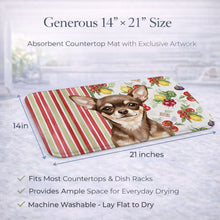 Load image into Gallery viewer, Chocolate Chihuahua Vegetables Dish Drying Mat